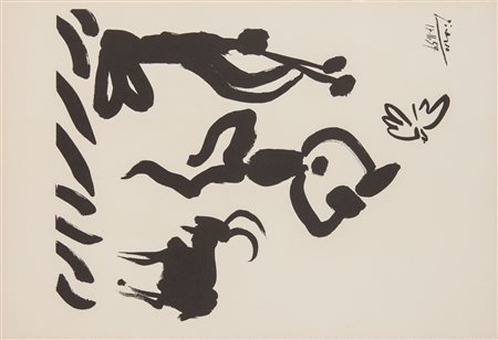 PABLO PICASSO (Malaga 1881 – Mougins 1973). “Senza titolo”, 1959. Litografia...