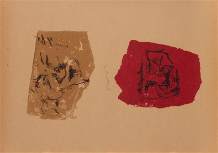 PIERO MANAI (Bologna 1951 – 1988). “Senza titolo”, litografia a colori su...