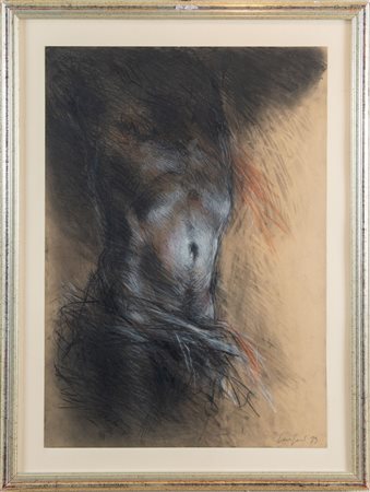 PIETRO LENZINI (Bondeno 1947). "Studio", 1993. Pastello su carta. Cm 67x48....