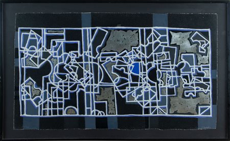 STEFANO RAMBALDI (Bologna 1945). "Composizione". Litografia a colori su...