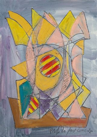 PAOLO DA SAN LORENZO (San Lorenzo in Campo 1935). "Senza titolo". Olio su...