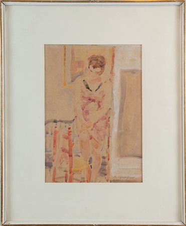 MASSIMO QUAGLINO (Refrancore 1899 - Torino 1982). "Ritratto di donna"....