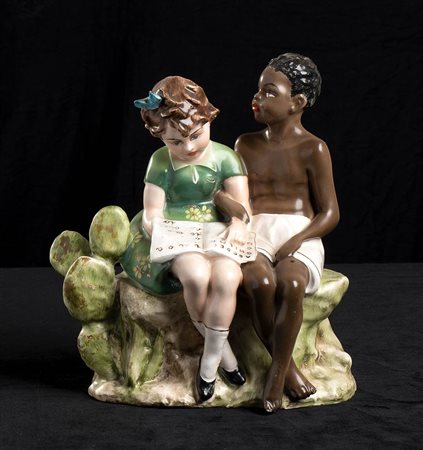 TIZIANO GALLI(1908-1986)   - BOY AND GIRL