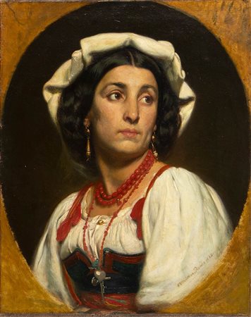 PIERRE JEAN VAN DER OUDERAA<br>Belgio, 1841 - 1915 - Ciociara, 1868