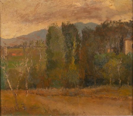 DOMENICO COLAO<br>Monteleone Calabro, 1881 - Roma, 1943 - Tramonto sui colli Albani, 1935