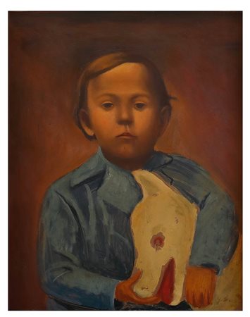 GISBERTO CERACCHINI<br>Foiano della Chiana, 1899 - Petrignano del Lago, 1982 - Ritratto del figlio Leopoldo, 1939