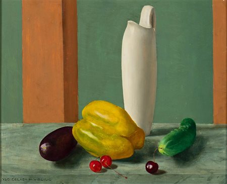 UGO CELADA<br>Carese di Virgilio, Mantova, 1895 - Varese, 1995 - Natura morta