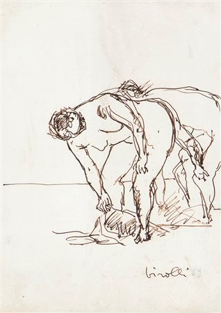 RENATO BIROLLI<br>Verona, 1905 - Milano, 1959 - Donne che si svestono, 1939