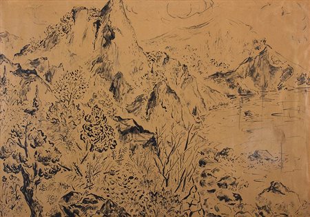 RAFFAELE CASTELLO <br>Capri, 1905 - 1969 - Paesaggio, 1939