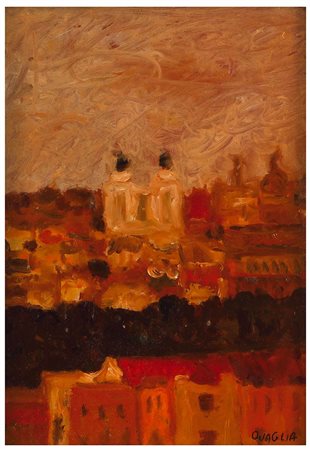CARLO QUAGLIA<br>Terni, 1903 - Roma, 1970 - Veduta romana