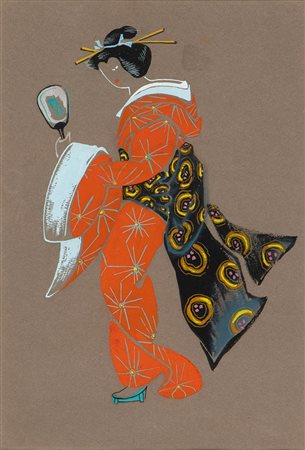 ENRICO PRAMPOLINI<br>Modena, 1894 - Roma, 1956 - Butterfly, 1947