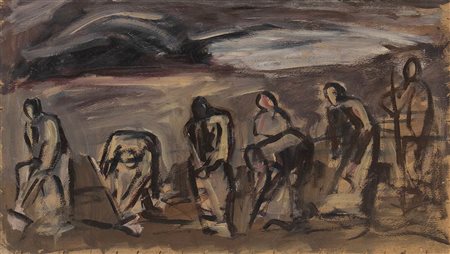 ENRICO ACCATINO<br>Genova, 1920 - Roma, 2007 - Pescatori, 1948