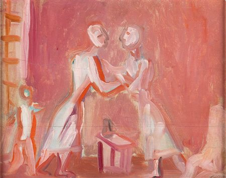 VIRGILIO GUIDI<br>Roma, 1891 - Venezia, 1984 - Incontro, Anni ‘70-’80