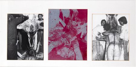 HERMANN NITSCH<br>Vienna, 1938 - Tre fotografie di performance di Hermann Nitsch