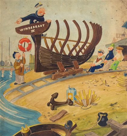 HANS EWALD KOSSATZ<br>Brandenburg an der Havel, 1901 - Berlino, 1985 - Windsbraut IV, 1991