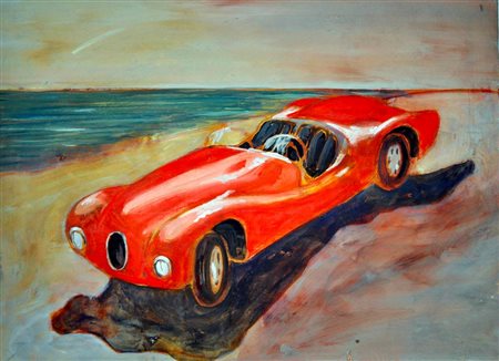 OLIVIERO CALVINO <br>XX - XXI Secolo - Macchina da corsa, 1983