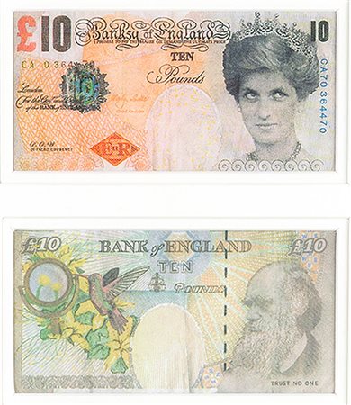 BANKSY <br>Bristol, 1969/1974 - Di Faced Tenners, 2004
