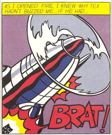 ROY LICHTENSTEIN<br>New York, 1923 - 1997 - As I Opened Fire (Triptych), Successivo al 1966