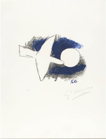 GEORGES BRAQUE<br>Argenteuil, 1882 - Parigi, 1963 - Astre et oiseau, 1959