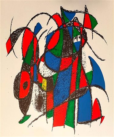 JOAN  MIRÓ - Mirò Lithographe II - Plate III , 1975