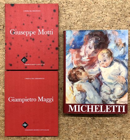ARTISTI FIGURATIVI ITALIANI (MOTTI, MAGGI, MICHELETTI) - Lotto unico di 3 cataloghi e 1 libro