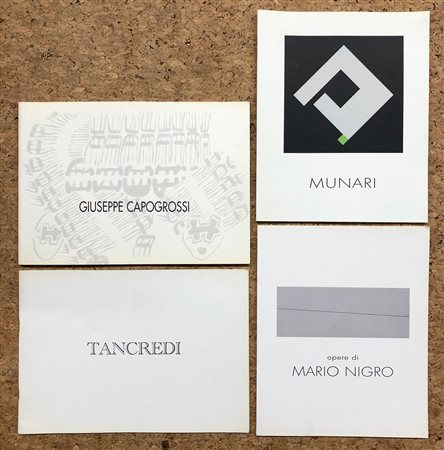 ARTE ITALIANA DEL DOPOGUERRA (MUNARI, NIGRO, TANCREDI, CAPOGROSSI) - Lotto unico di 4 cataloghi