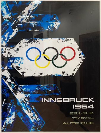 AFFICHE GIOCHI OLIMPICI INVERNALI 1964 svoltisi a Innsbruck dal 29/01 al...