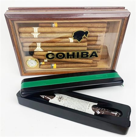 LOTTO DI SIGARI - Scatola umidificatore di marca Cohiba Habana Cuba...