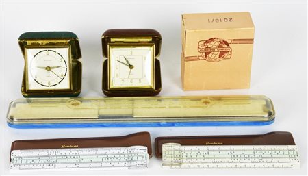 LOTTO DI OGGETTI VARI lotto coposto da due sveglie da viaggio marca Europa,...