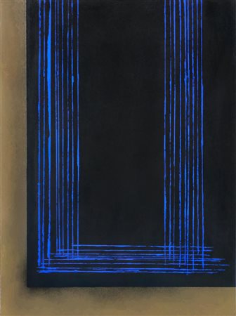 Nunzio Di Stefano, Tecnica mista e polvere di cobalto su cartone Schoeller