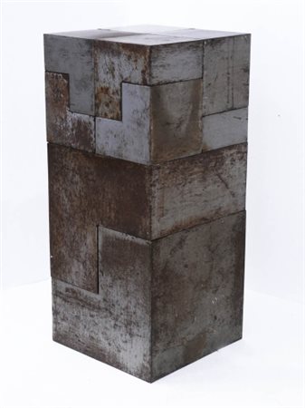 NICOLA CARRINO 1932 " Costruttivo 74 - Modulo L " Scultura in ferro ( 10...