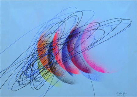 ROBERTO CRIPPA 1921 - 1972 " Spirale ", 1971 Olio su cartoncino, cm. 50 x 70...