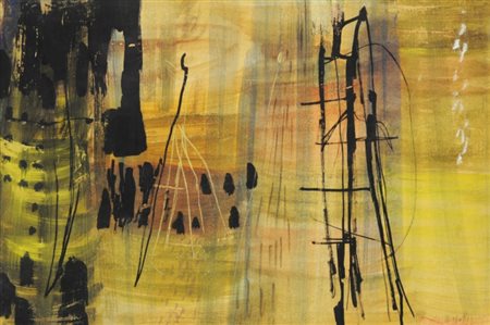 FAUSTO MELOTTI 1901 - 1986 Senza titolo, anni 70 Tecnica mista su carta, cm....