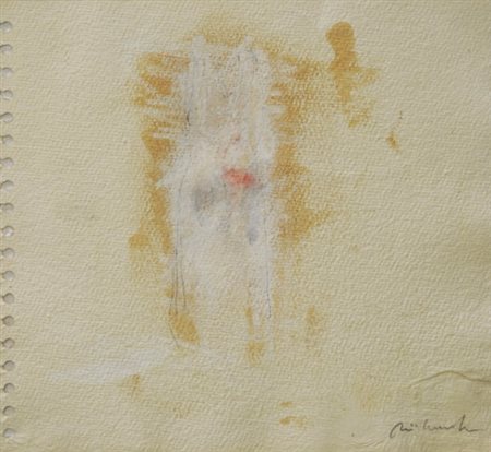 PIERO PIZZI CANNELLA 1955 " Sospeso ", 2004 Tecnica mista su carta, cm. 26 x...