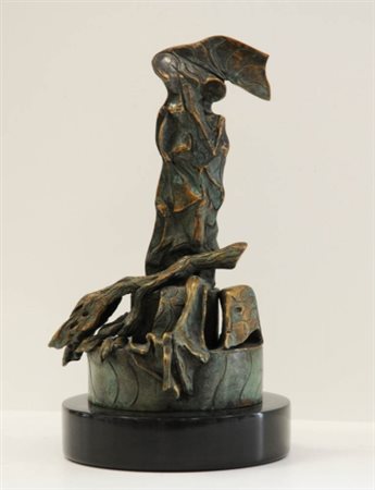 FLORIANO BODINI 1933 - 2005 " A Virgilio - elmo e ulivo ", 1984 Scultura in...