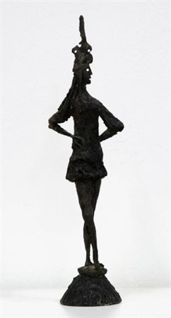 AGENORE FABBRI 1911 - 1998 " Personaggio " Scultura in bronzo, cm. H. 36,5...