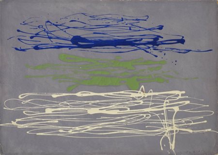 GIULIO TURCATO 1912 - 1995 " Segnico ", anni 70 Olio su tela, cm. 50 x 70...