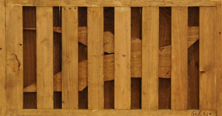 MARIO CEROLI 1938 Senza titolo, 1966 Scultura in legno, cm. 31 x 60 x 5,5...