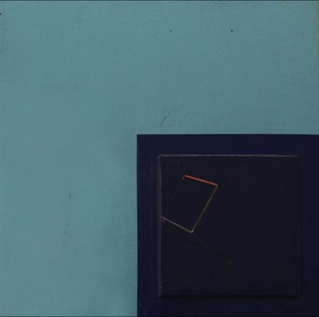 RAFAEL MARTINEZ 1940 " Cube dans l'espace ", 1969 Acrilico su tavola con...