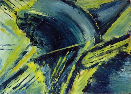 CLAUDIO OLIVIERI 1934 Senza titolo, 1964 Olio su cartone telato, cm. 24 x...