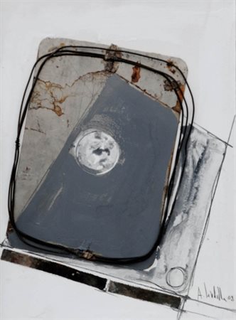 ANTONIO IEVOLELLA 1952 Senza titolo, 2008 Ferro, stoffa e pittura su tavola,...