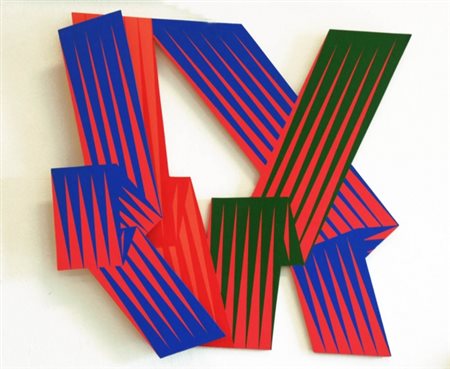 GIANFRANCO ZAPPETTINI 1939 " Struttura in dx 9/69 ", 1969 Acrilico su tavola,...