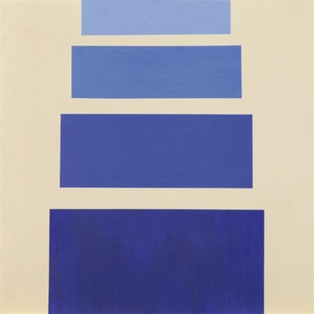 DADAMAINO 1935 - 2004 " Deformazione spaziale ", 1977 Tempera su cartone, cm....