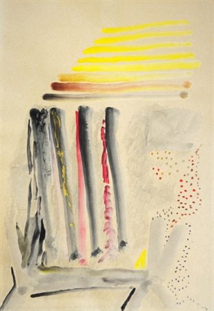 FAUSTO MELOTTI 1901 - 1986 Senza titolo, anni 70 Tecnica mista su carta, cm....