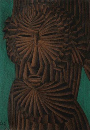 CORRADO CAGLI 1910 - 1976 " Capo Giuseppe ", 1961 Pastello ceroso ad olio...
