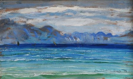 ANGELO DALL'OCA BIANCA 1858 - 1942 Senza titolo, 1906 Olio su tavola, cm....