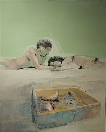 Giuseppe Martinelli, Coppia su una spiaggia, 1972