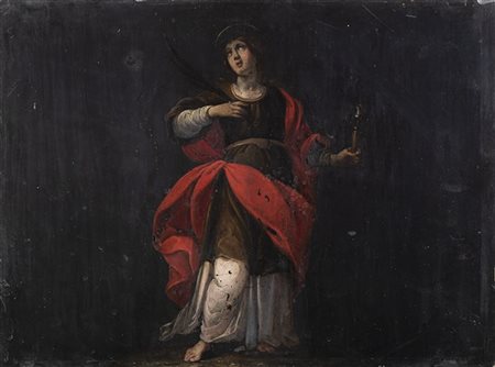 Scuola lombarda del secolo XVII

Santa Lucia
Olio su lavagna, cm 34,8x37,9
(dif