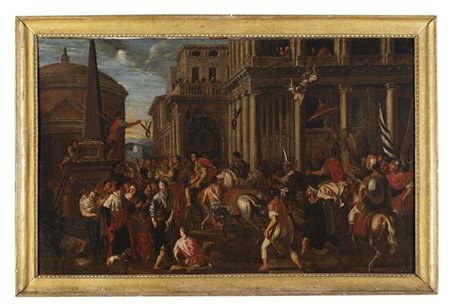 Scuola del nord Europa dell'inizio del secolo XVIII

Morte di Gezabele
Olio su