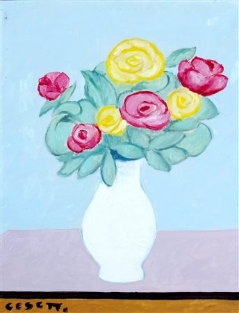 CESETTI GIUSEPPE, "Vaso di fiori", 1980